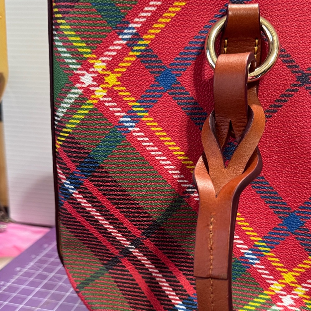 Dooney & Bourke Multicolor Plaid Tote and Wallet - Picture 7 of 16